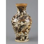 Frank A Butler and Eliza Simmance (?) for Doulton Lambeth, a seaweed design baluster vase, dated
