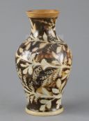 Frank A Butler and Eliza Simmance (?) for Doulton Lambeth, a seaweed design baluster vase, dated