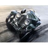 Dion Pears (1929-1985)gouache and watercolourUC6468 3 litre Bentley 1928 Le Mans, at