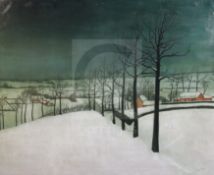 Leo Piron (1899-1962)oil on canvasWinter landscapesigned31 x 39in.