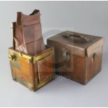 Ansel Adams (1902-1984), a rare Adams & Co. Minex De Luxe tropical mahogany and brass camera, 5 x