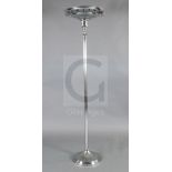 A 1930's chromed metal and glass ball uplighter lamp standard, by Pierre Martin & Martin Guenier,