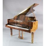 A Bluthner Model 6 flame mahogany cased grand piano, framed numbered 148339, 1992, W.4ft 10in. L.6ft