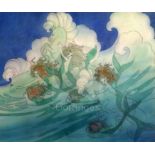Elizabeth Mary Watt (1886-1954)watercolourFairies riding seahorses13.75 x 17in.