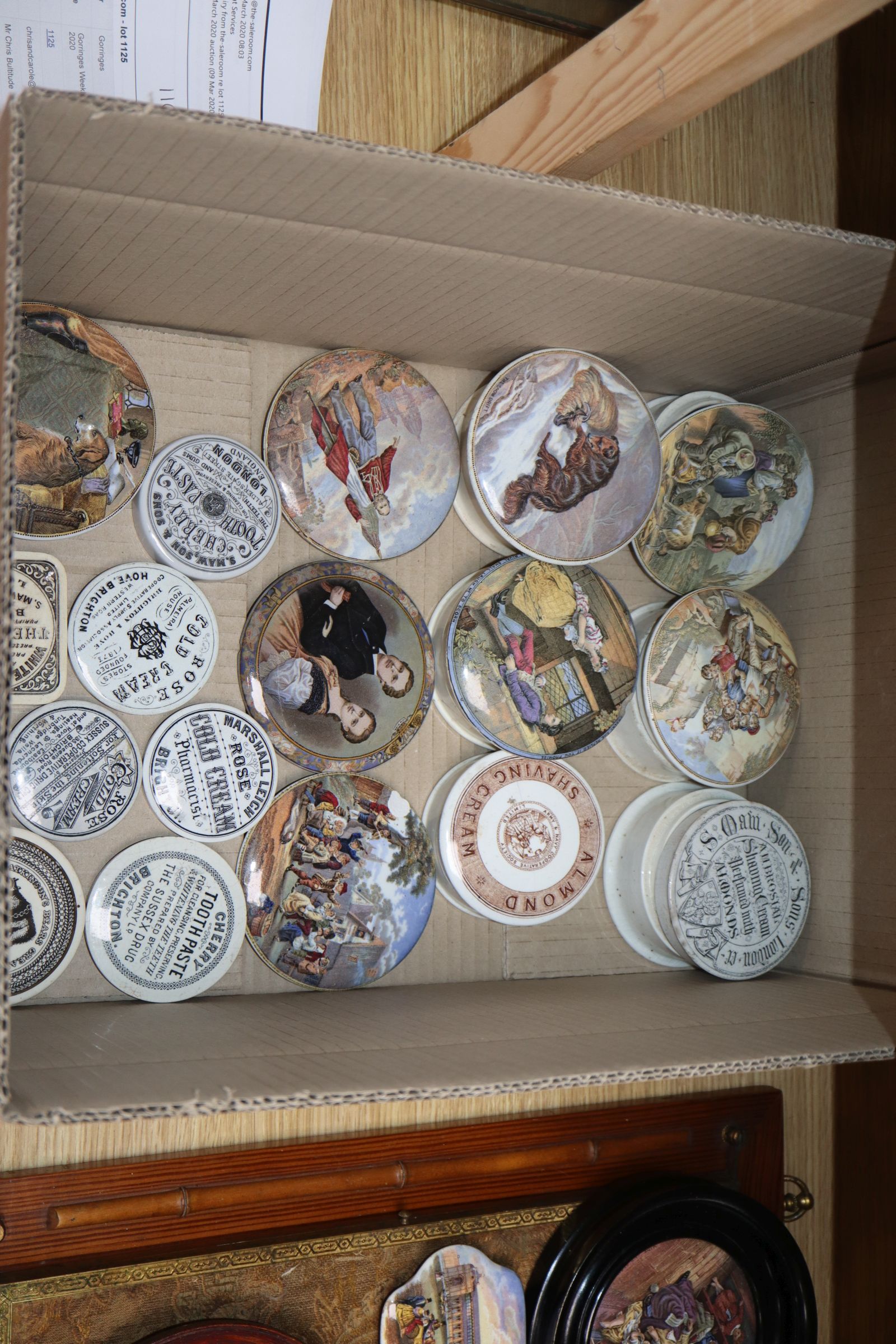 A group of Pratt ware pot lids and boxes - Image 3 of 3