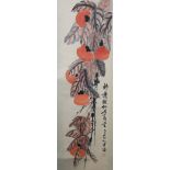 After Qi Baishi, printed scroll