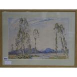 Freda Marston (1895-1949) watercolour, 'Les Basses Alpes', signed 31 x 45cm