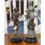 Two early 20th century spelter figures