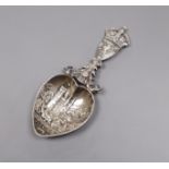 A George V Scottish provincial silver 'Balmoral' commemorative caddy spoon by William Robb,
