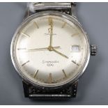 A gentleman's 1960's stainless steel Omega Seamaster 600 manual wind wrist watch, movement c.611, on