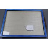 A George V large silver and blue enamel rectangular photograph frame, Albert Carter, Birmingham,