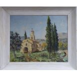 Marquy, oil on canvas, 'Chapelle St Jean, Provence', signed 44 x 54cm