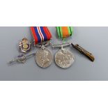 A collection of medals and badges