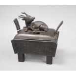 A Qing dynasty bronze censer