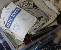 Two boxes of sheet music