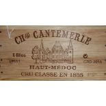 A case of six Chateau Cantemerle Haut Medoc wine, 2016