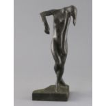 Anon: Dancer, nude, bronze, early 20th century H.27cm