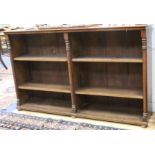 A Regency mahogany open bookcase W.150cm