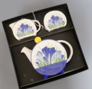 A boxed Wedgwood Clarice Cliff design teaset