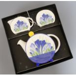 A boxed Wedgwood Clarice Cliff design teaset