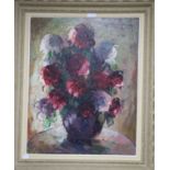 E. Van Weinmann (1899-1966) oil on canvas, Still life of flowers, signed 80 x 63cm
