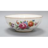 A Dresden flower-painted bowl, signed Lenar Diameter 24cm