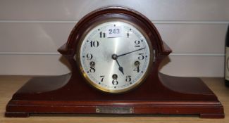 A mid 20th century Westminster Chimes mantel clock W.45.5cm