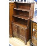 A Regency mahogany graduated open bookcase W.62cm