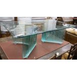 A contemporary glass coffee table W.120cm