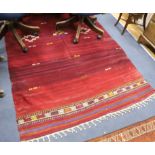A Turkish Kelim flatweave rug