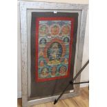 A Tibetan thangka H.99cm, W.55cm