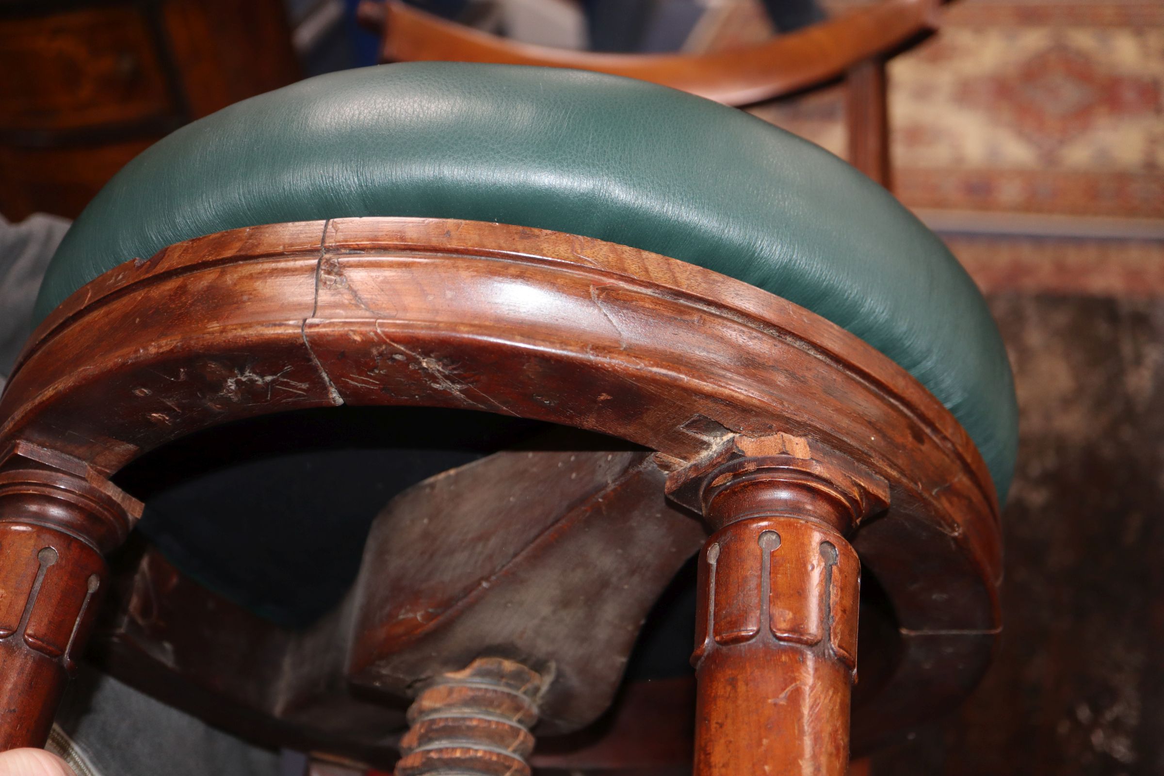 A Regency harpist's chair - Image 5 of 6