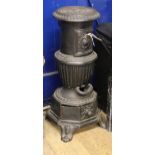 A 19th century cast iron conservatory heater H.82cm