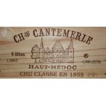 A case of six Chateau Cantemerle Haut Medoc wine, 2016