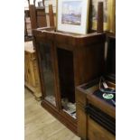 A Biedermeier style glazed two door cabinet W.96cm