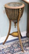 A pair of Edwardian-style mahogany planters H.84cm