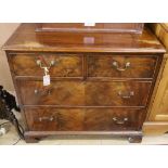 A small 19th century mahogany chest W.88cm