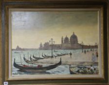 Roland Oudot (French 1897-1981) - oil on canvas, 'Santa Maria Della Salute', signed 52 x 72cm