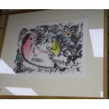 Marc Chagall (1887-1985) - lithograph, Reverie, 1969, Goldmark Gallery label verso 34 x 45cm