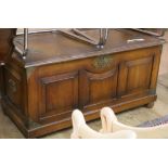 A walnut and brass mounted coffer W.112cm