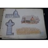 Hand drawn history of architecture folio