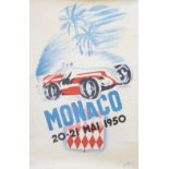 After B. Minne, Monaco 1950, lithograph poster