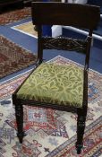 A set of four William IV mahogany dining chairs