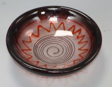 A Studio glass bowl diameter 26cm