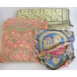 Two brocade panels and a Paisley panel