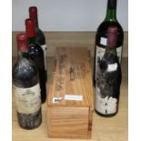 One Chateau Bel Air 1986 (magnum), one Chateau Pique Caillou, 1981 (magnum), one Chateau Pibrau