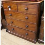 A mid Victorian mahogany straight front chest of drawers W.106cm
