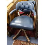 A pair of Norweigan Ring Mekanikk swivel desk chairs