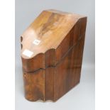 A George III mahogany knife box (converted) H.38cm