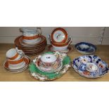 A 19th century Flight Barr and Barr part tea service, A Chinese export tea bowl and saucer and other